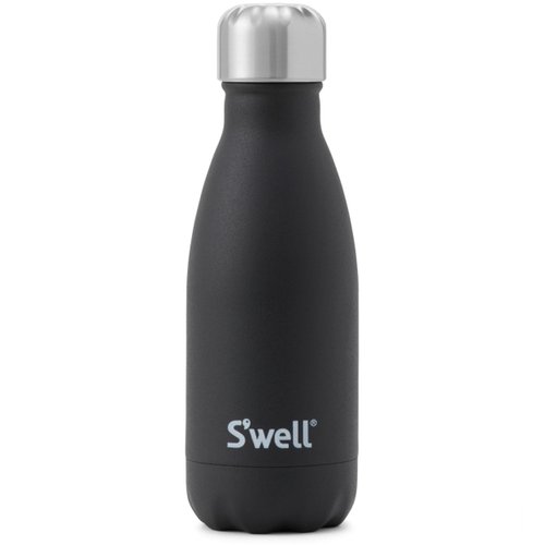 S'well Stainless Steel Water Bottle, 9oz, Onyx, Triple Layered Vacuum Insulated Containers Keeps Drinks Cold for 24 Hours and Hot for 12, BPA Free, Perfect for On the Go