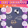 3Pcs Cat Hair Accessories for Women - Kitty Hair Clips for Girls, Small Barrettes for Thin and Thick Hair, Novelty Pins and Hair Jewelry