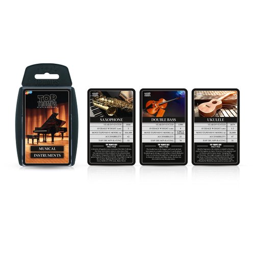 Top Trumps Card Game Musical Instruments - Family Games for Kids and Adults - Learning Games - Kids Card Games for 2 Players and More - Kid War Games - Card Wars - for 6 Plus Kids