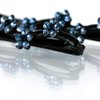 Hair Pins for women Faux Rhinestone Flower Daisy Covered Bobby Pin, Set of Two, Blue