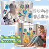 Cholemy 24 Sets Hanukkah Sun Catcher Kit Include Suncatcher Craft with Paints Suction Cups Fishing Thread, Jewish DIY Window Art Kit Paintable Suncatchers Hanukkah Decorations for Chanukah Gifts