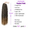 Starlovely Passion Twist Hair 18 Inch, Pre-Looped Crochet Braids for Black Women, Bohemian Curly Twist T27 color Synthetic Hair Extensions