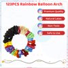 Amandir Glow in the Dark Party Decorations, 119Pcs 80S Disco Rainbow Balloon Arch Garland Kit with UV Neon Luminous Fluorescent Balloons 9.8ft Streamer Garland for Back to 80S 90S Prom Birthday Decor