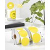MUNBYN 2 Inch Circle Yellow Thermal Sticker Labels, Self-Adhesive Round Direct Thermal Labels, Multi-Purpose Roll Thermal Stickers for Business-750 Labels/1 Roll