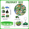 110 PCS Garbage Truck Party Favors, Garbage Trash Truck Tattoos Silicone Bracelets Keychains Stickers Badges for Garbage Truck Birthday Party Decorations Supplies Gifts for Kids Classroom Rewards