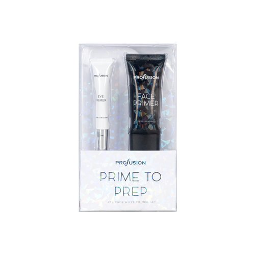 Profusion Cosmetics Prime to Prep 2PC Eye and Face Primer Holiday Glam Essentials for Stunning Looks, Get Eye Catching Elegant and Flawless Looks With Premium Beauty Tool