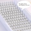Glitter Lash Extensions, UHOMENY False Lashes for Eyelash Extensions D Curl Cosplay Eye Lashes Single Lash Spike Eyelash Extension Party Makeup Eyelashes, Mix 11-16mm (silver)