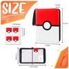 Card Binder 4 Pocket, Trading Card Holder Fits 400 Cards With 50 Removable Sleeves, Portable Collection Card Ablum, Game Card Case book With Zipper for Gift, Red