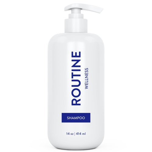 Routine Wellness Shampoo for Stronger Hair - Color Safe, Vegan, Clinically Tested - Unscented 14oz