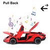 SASBSC Toy Cars Lambo Sian FKP3 Metal Model Car with Light and Sound Pull Back Toy Car for Boys Age 3 + Year Old (Red)