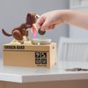 Hungry Dog Piggy Bank, Cute Dogs Steals Coins Like Magic Coin Munching Toy Money Box Birthday Gift for Kids