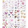 Konsait Kids Tattoos Butterfly Temporary Tattoos Sticker for Girls Children's Birthday Party Bag Filler Gift Idea Party Favors, 154 Pcs Kids Butterfly Flower Girls Tattoos