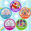 DOITEM Pipe Cleaners Craft Supplies, 1000+Pcs Arts and Crafts Supplies Including Pipe Cleaner Wiggle Googly Eyes Pom Poms Feathers Sticks Sequins Foam Flowers Papers Felt Stickers