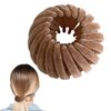 Brown Velvet Hair Clips, Three Rows of Teeth Styling Supplies for Making Ponytail, Bun, and Hairpin for Long Short Curly Straight Hair Accessories Hair Care