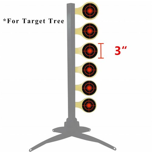 GearOZ Splatter Target Stickers, 3 Inch Reactive Paper Targets, 250 Pcs Adhesive Shooting Targets with Fluorescent Green Impact for BB Gun, Pellet Gun, Airsoft, Rifle Shooting Practice