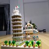 alltogetho The Leaning Tower of Pisa Euro Constrution Micro Mini Building Blocks for Adult Toys Set Assemble Bricks for Gift