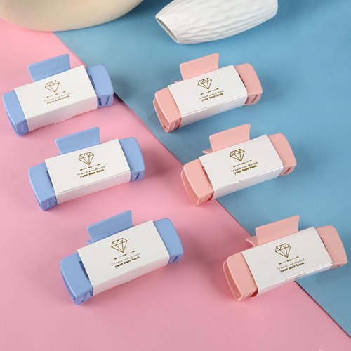 Loanzeg Bridesmaid Hair Claws Bachelorette 4.1 Inch Square Hair Clips Set of 6 Bridal Shower Rectangular Hair Claw Clips ideas Gift for Wedding Party Favors Bridesmaid Proposal Gifts