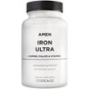 Amen Iron Ultra Supplement + Copper, Folate, Vitamin C and Vitamin B12-2-Month Supply - Ferrous Sulfate Iron Vitamin - Iron 65mg Per Serving - Iron Folic Acid - Non-GMO Iron Pills - 60 Capsules