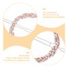 3pcs Rhinestone Bridal Hair Clip,Wedding Metal Hair Pins, Round Circle Hair Clips Bobby Pin Ponytail Holder Hair Accessories for Women