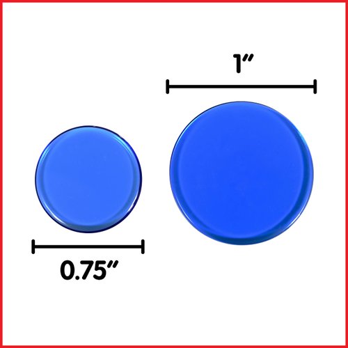 edx education Transparent Counters - Mini Jar - Colorful, Plastic Counters - Light Box Accessory - Sensory Play - Math Manipulative