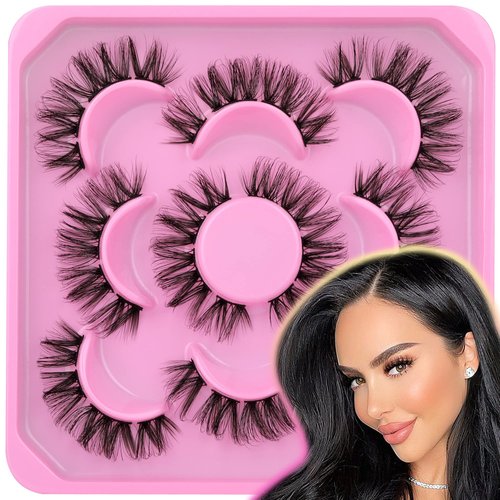 Natural Cluster Lashes 3D False Eyelashes Wispy Individual Lashes Natural Look Faux Mink Lashes that Look Like Extensions by Focipeysa