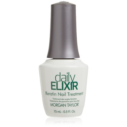Morgan Taylor Daily Elixir Keratin Treatment, Base Coat For Nails, Long Lasting Nail Polish, Strengthening Base Coat, 0.5 oz.