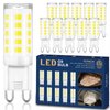winshine 10 Pack G9 LED Bulb Bi Pin Base, 6000K Daylight 4W (40W Halogen Equivalent) T4 G9 Base Llight Bulbs for Chandeliers, 360° Beam Angle, 400LM, Non-dimmable for Home Lighting