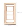 Toyvian 1: 12 Scale Wooden Window Dollouse Mini Window Frame Miniature Wooden Furniture for Doll House Decoration Dollouse Accessories