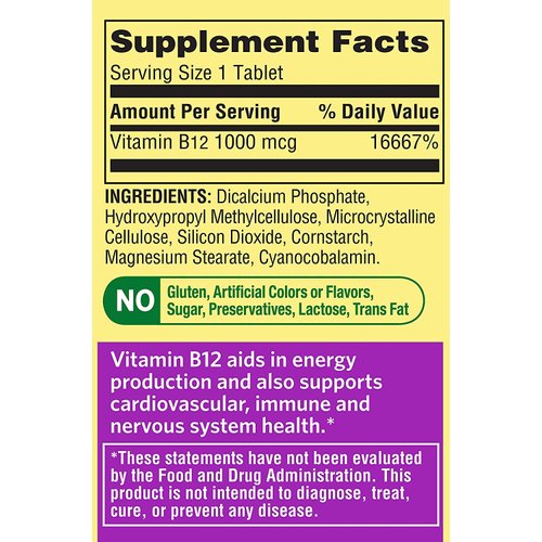 Spring Valley Vitamin B12 Timed Release Tablets, 1000 mcg, 150 Count (Pack of 2, 300 Count Total) (150 Count (Pack of 2))