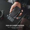 VULKIT Magnetic Pop-Up Wallet for Max. 8 Cards, Phone Card Holder Wallet Compatible with iPhone 12 Serie or higher, Includes Magnetic Ring, Packed in Gift Box, Ideal for Men's Gift, Carbon Fiber Black