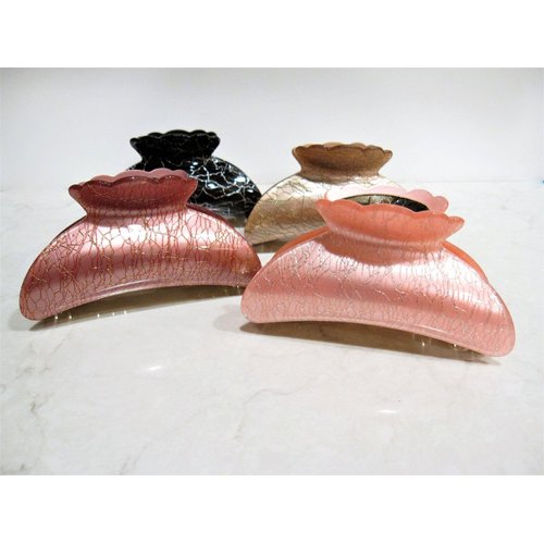 Generic Black, gold or pink hair claw clip (Primary color: Light pink), 1 Count (Pack of 1)