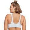 Full Figure Plus Size Custom Control Sports Bra Wirefree #1166 White