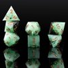 Sharp Edge DND Dice Set Handmade 7 Accessories Dice for Dungeons and Dragons TTRPG Games, Multi-Sided RPG Polyhedral Resin Sharp Edge Dice Roleplaying Games Shadowrun Pathfinder MTG(Gradient Green)
