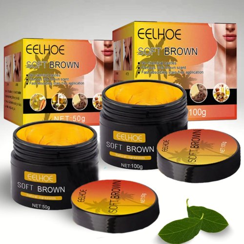 Eelhoe Tanning Gel, Eelhoe Soft Brown Intensive Tanning Gel, Best Self Tanner, Tanning Cream for Outdoor Sun, Achieve Natural Tan Skin, Self Tanning Cream, Tan Bed Cream