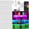 maylit 10 PCS Smart RGB Under Cabinet Lights Kit, Work with Alexa and Google Assistant, App and Remote Control, Music Sync Color Changing, Timer, Dimmable, for Cabinet, Counter, Shelf, Bookcase