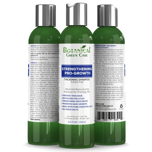 Strengthening Pro-Growth Shampoo, Hair Loss Therapy. Thickening Shampoo for Thinning Hair, Hair Loss Shampoo
