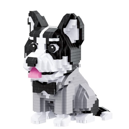 Illumely Mini Building Blocks Animal Set, DIY Micro 3D Building Toy Bricks Christmas (Husky 973pcs)