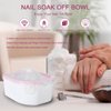 Nail Soaking Bowl, Double Layer Manicure Bowls, Upgrade Thicken Acetone Soaking Bowls with Cuticle Peeler and Pusher for Salon Home Nail Art
