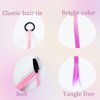 8 Pcs Color Braids Hair Extensions Girls Hairpieces Ponytail with Rubber Bands for Kids Colorful Synthetic Party Hair Accessories