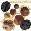 WTTORDE Silicone Twist Curl Hair Brush for Afro Waves, Detachable Two-Sided Wave Tool With Big and Small Holes for Men, Women, Short Hair, Black, 1 Pcs