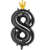 Number 8 Balloon 40 in, Foil Balloons 8 Big Balloon, 8 18 80 Birthday Balloons for Men Boys,8th Black Party Supplies,Wedding Anniversary