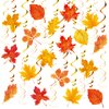Fall Decorations Autumn Thanksgiving Decoration Maple Leaf Fall Themed Party Supplies Hanging Foil Swirl Decor for Home Ceiling Party Favors