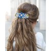 inSowni 4 Pack Glitter Sparkly Gems Crystal Rhinestones Flower Metal French Barrettes Floral Alligator Snap Hair Clips Accessories for Women Girls