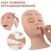 Pretty memory Lash Mannequin Head, Eyelash Mannequin Head with Eyelids, Silicone Mannequin Head for Makeup Practice and Lash Extension Training