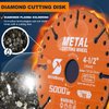Diamond Cutting Wheel 4-1/2 Inch (3PCS) with 7/8" Arbor Hole, Metal Cut Off Disc with 5000+ Cuts on Rebar, Steel, Iron and INOX