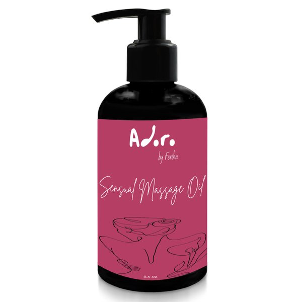 Adoro Aromatherapy Essence - Premium Natural Massage Oil -Nurturing Blend for Intimate Moments - Enhances Relaxation & Connection - Luxuriously Smooth, Lightweight Formula (8 oz)
