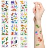 Temporary Tattoos for Kids,12 Sheets Dinosaur Themed Children’s Temporary Tattoos Waterproof Sticker for Girls Boys Kids Halloween Christmas Birthday Supplies Favors