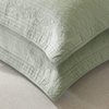 WINLIFE 100% Cotton Quilted Pillow Sham Floral Printed Pillow Cover Sage Green, Standard Size, 20 x 26 Inch
