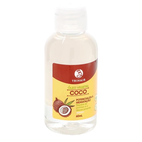 Trihair Coconut Hair Oil - Deep Nourishment & Shine, Frizz Control, Vegan, Paraben-Free 60ml (2.02Fl Oz)