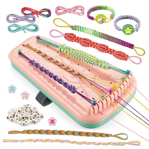 Yolscue Friendship Bracelet Making Kit for Girls,Bracelet Kit Toys,Arts and Crafts for Kids Age 7-12,Best Birthday Gifts Ideas for Ages 7,8,9,10,11,12 Year Old,Kids Bracelet String Toys Set (Pink)